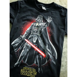 เสื้อยืดวินเทจBt87 เสื้อยืดผ้าฝ้าย แขนสั้น พิมพ์ลาย STAR WARS DARTH VADER DARK SIDE สีดํา คุณภาพสูงS-5XL