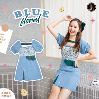 BLT BRAND การันตีเสื้อผ้าแบรนด์แท้ มินิเดรสสีฟ้า MY BLUE HONAL