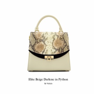 กระเป๋าสะพาย กระเป๋าสะพายข้าง กระเป๋าถือ(Elite Beige Darlene in Python)กระเป๋าแฟชั่น กระเป๋าหนังเทียมกระเป๋างานพรีเมี่ยม