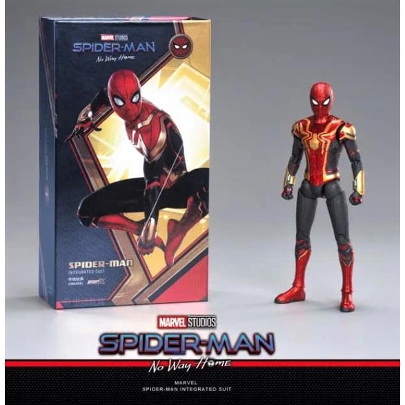 (พร้อมส่ง) Spider Man (Red &amp; Gold) No Way Home (Integrated Suit) ZD Toys(แท้) 1:10 Action Figure 18 cm