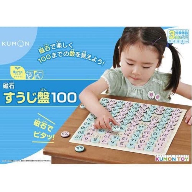 くもん Kumon JB-25 Magnetic Hanging Machine 100 คุมอง 100 number board กระดานร้อยช่อง montessori มอนเตส