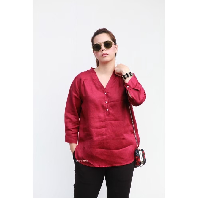 เสื้อรุ่น Long Shirt #สีแดงแคนดี้