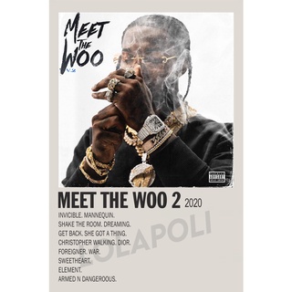 โปสเตอร์ ลายปกอัลบั้ม Meet The Woo 2 ศิลปิน Pop Smoke