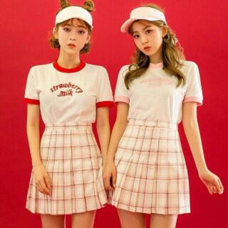 เสื้อยืดstrawberry milk