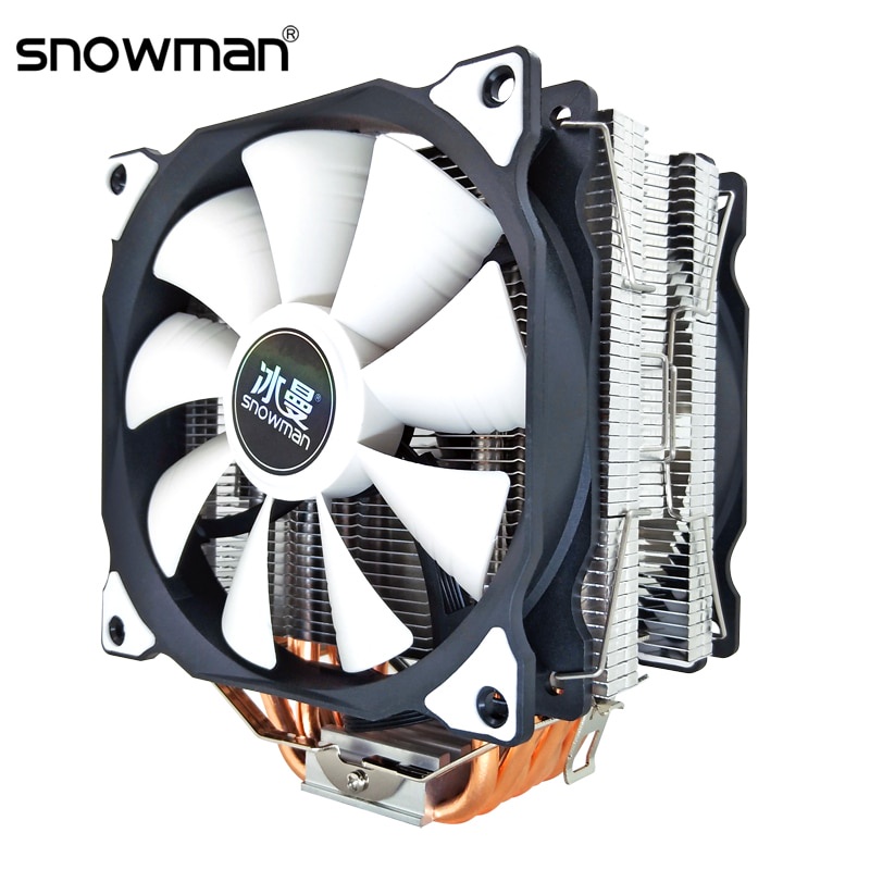 SNOWMAN Cooler 6 ท่อความร้อน 120 มม.4 ขา PWM RGB สําหรับ Intel LGA 1200 1150 1151 1155 2011 AMD AM4 