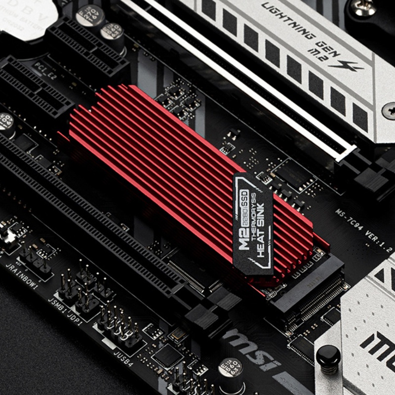 Ah Heatsink NVME PCI-E สําหรับ M 2 2280 SSD Cooling Pad ฮาร์ดดิสก์ฮีทซิงค์ Cooler Therm