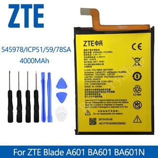 แบตเตอรี่ 545978/ICP51/59/78SA สำหรับ ZTEใบมีดA601/A601N / BA601/BA601N 3.8V 4000MAh