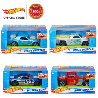 Hot Wheels 1:43 Pullback Assortment - ฮอตวีล รถดึงถอยหลังแล้วปล่อยขนาด 1:43 คละแบบ รถของเล่น (HFY91 (D)