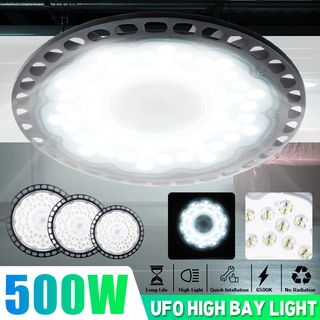  220v Ultraslim UFO Led High Bay Lights กันน้ํา IP65 Commercial Industrial Lighting Warehouse Led High Bay Lamp 200/300/500W