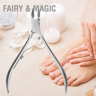 Fairy &amp; Magic กรรไกรสแตนเลสสีเงินสําหรับใช้ในการตัดเล็บ