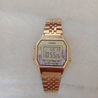 Casio Vintage LA 680WGA-4CDF นาฬิกาข้อมือผู้หญิง นาฬิกาคาสิโอ้