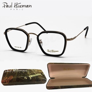 PAUL HUEMAN (Housebrand Korea แท้100%) PHF-5143A Col.05 กรอบแว่นสายตา แบรนด์เนม Paris Design สีดำ ขาเหล็กทอง