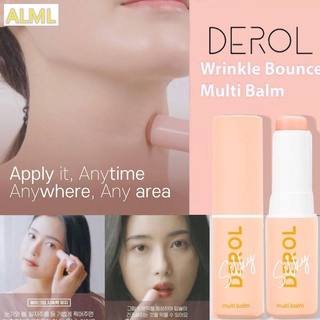 Derol บาล์มคอลลาเจน หลายบาล์ม สติ๊ก ริ้วรอยเด้ง ต่อต้านริ้วรอย ชุ่มชื้น หลายบาล์ม กระจ่างใส ผิวหมองคล้ํา โทนครีม เครื่องสําอางเกาหลี 7 กรัม