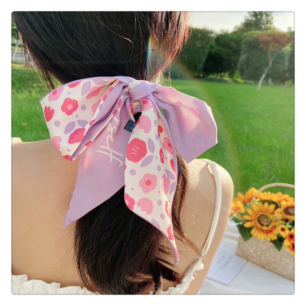 บ้านพลู🏠 ผ้าผูกผม มัดผม โบว์ น่ารัก โบว์ผ้า สำหรับผูกผม สีสดใส
