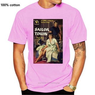 ใหม่ เสื้อยืดลําลอง แขนสั้น พิมพ์ลาย Sailor Town Pulp Fiction Hangover Pinup Boat 50S สไตล์วินเทจ สําหรับผู้ชาย Bbicdg03