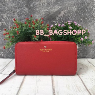 KATE SPADE NEW YORK LONG WALLET (outlet) สีแดง