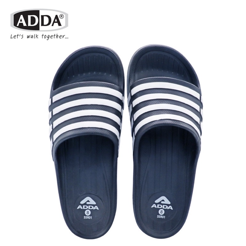 [ลูกค้าใหม่ราคา 1 บาท]🍀รองเท้าสวม ADDA รุ่น 55r01🍀รองเท้าสวมแอ๊ดด้าแถบ4เส้น