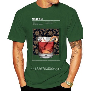 T-shirt  ขายดี เสื้อยืดแขนสั้น คอกลม พิมพ์ลายเครื่องดื่ม l Negroni Liquor Happy Hour Bartender แฟชั่นฤดูร้อน สําหรับผู้ช