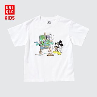 Uniqlo UT เสื้อยืด พิมพ์ลาย Mickeyy Friends สําหรับผู้ชาย ผู้หญิง 445129