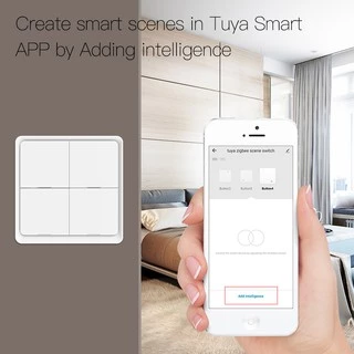 Tuya Zigbee Wireless Scene Switch รุ่น ZSS แป้นสวิตช์เปิดปิดไฟ ปุ่ม Scene ไร้สาย แบบใช้ถ่าน สำหรับสั่งงาน Scene