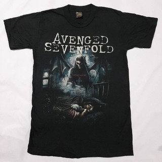 เสื้อวง Avenged Sevenfold A7X อเวนเจ็ด ผ้า คอตตอน 50% โพลี 50% (ผ้าบาง50/50)