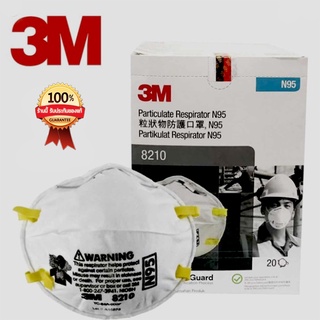 3M 8210 หน้ากาก3M N95(8210) ป้องกันฝุ่น PM2.5 (20 ชิ้น/1 กล่อง)