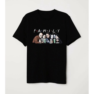 เสื้อยืดผ้าฝ้ายพิมพ์ลายแฟชั่น Lint9 {พร้อมส่ง เสื้อยืดผ้าฝ้าย 100% พิมพ์ลาย Friends Family Parody Addams Wednesday Gomez