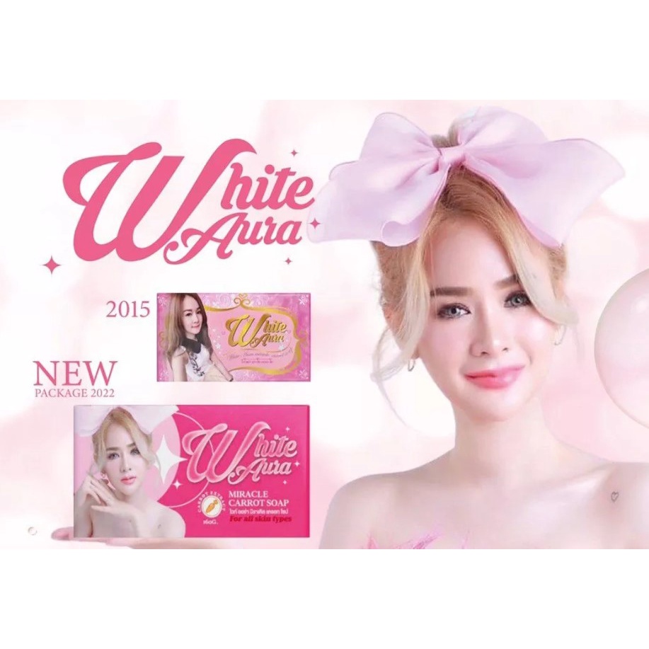 White Aura Miracle Carrot Soap สบู่ไวท์ออร่า สารสกัดจากแครอท