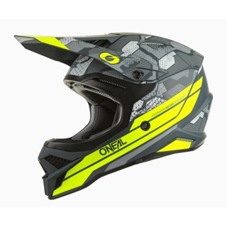 ONEAL 3SRS Helmet CAMO V.22 Gray/Neon yellow