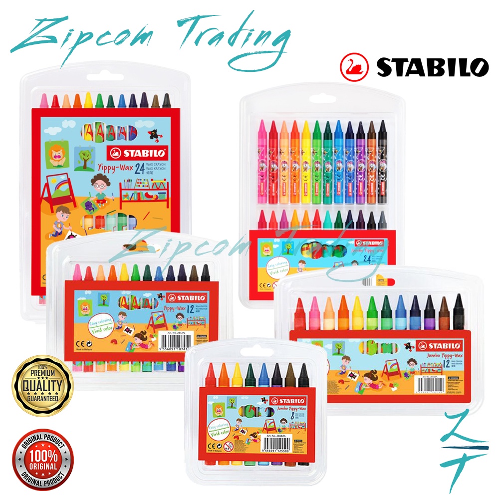 STABILO Way Crayon Yippy-Wax / Jumbo Yippy-Wax Crayon ( 8s , 12s , 24s )