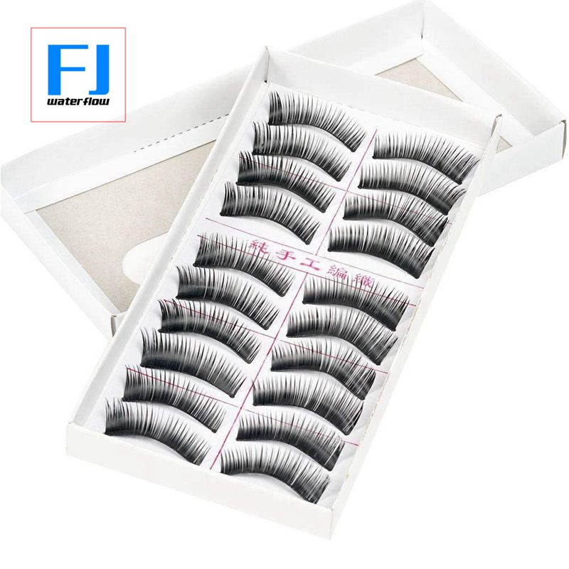 CHC_5 Pairs Lot Black Soft Long Messy Cross False Eyelashes Natural ...