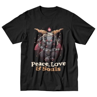 [100% Cotton] เสื้อยืด ผ้าฝ้าย แบบนิ่ม พิมพ์ลาย Hail Baphomet Love Peace เหมาะกับของขวัญ สําหรับผู้ชาย