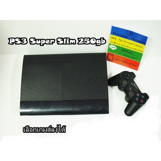 [[ขายครับ]] PS3 Super Slim สีดำ บอร์ด 4XXX เลือกเกมส์ลงได้ อุปกรณ์ครบ