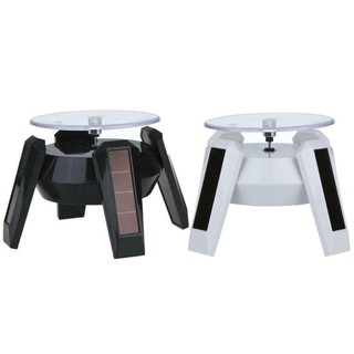 Solar Power 360 Degree Jewelry Rotating Display Stand Turn Table Plate