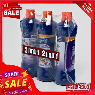 เอ็กซ์ตร้า น้ำยาล้างห้องน้ำ 900 มล. x 3 ขวดEXTRA TOILET H1N1 900ML2+1 PURPLE