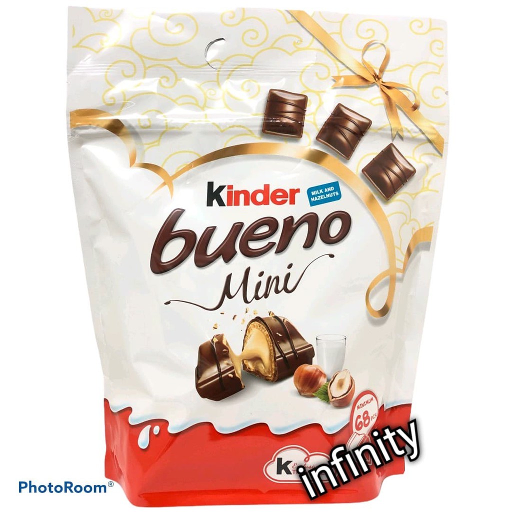 Kinder ฺBueno MILK AND HAZELNUTS / คินเดอร์บลูโน่ 68 เเท่ง