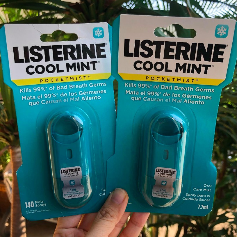 Listerine Cool Mint Pocket Mist    ฆ่าเชื้อโรคกลิ่นปาก 99% LISTERINE®POCKETMIST®ที่ปราศจากน้ำตาล