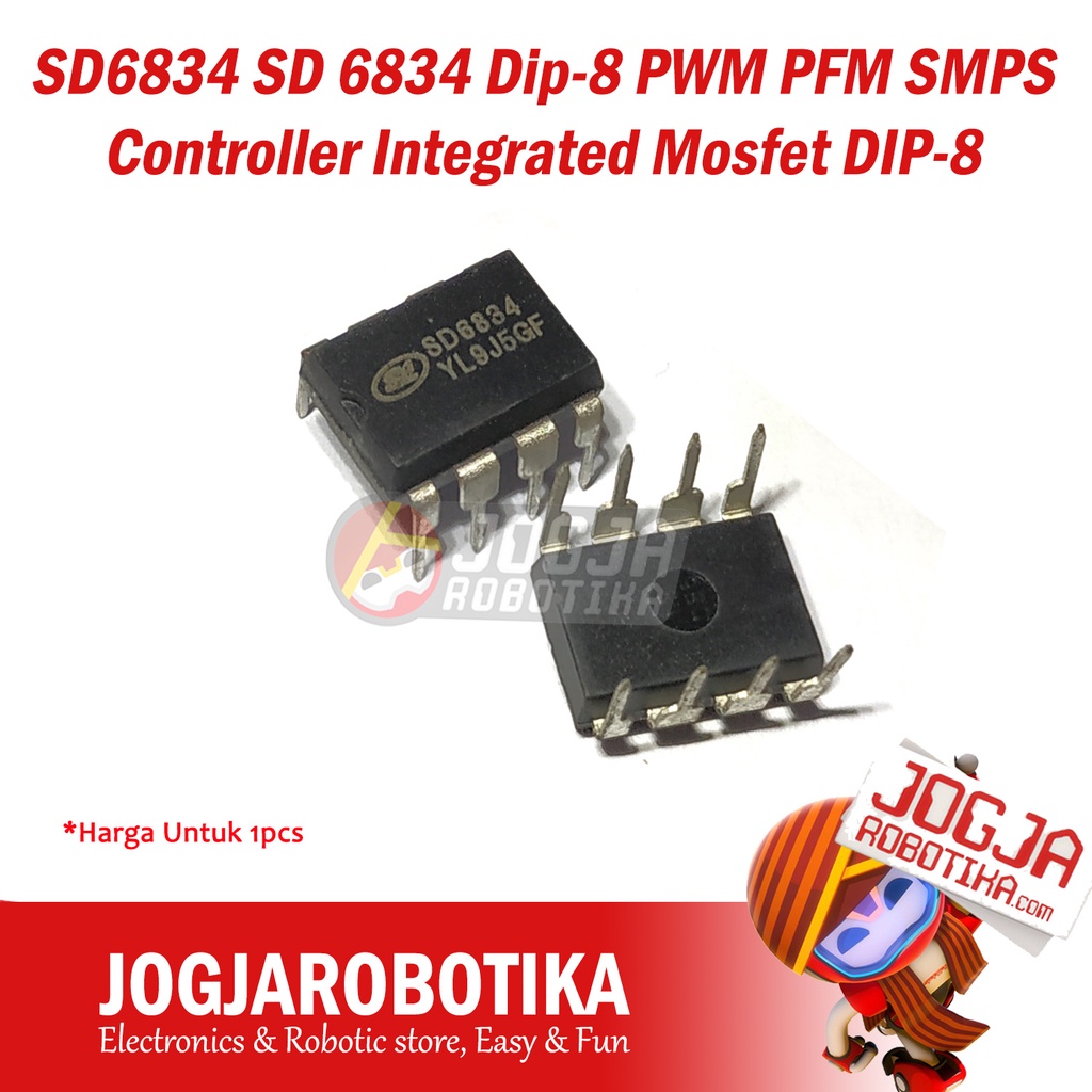SD6834 SD 6834 Dip-8 PWM PFM SMPS Controller Integrated Mosfet DIP-8