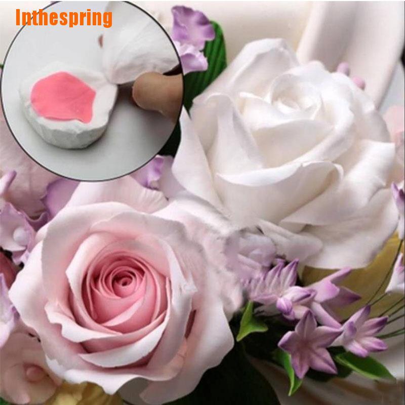 Inthespring แม่พิมพ์ซิลิโคน รูปกลีบกุหลาบ สําหรับตกแต่ง - รูปที่ 7