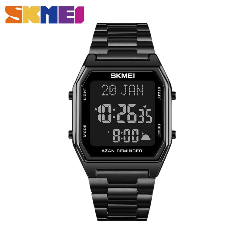 SKMEI Prayer Watch with Azan Time and Qibla Compass Hijri Calendar Adhan AlarmIslamic Muslim Wristwa