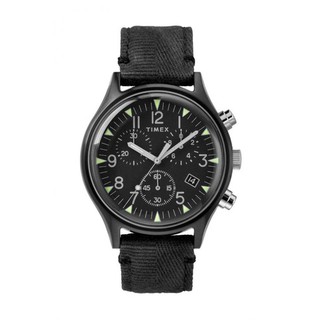 TIMEX นาฬิกาข้อมือผู้ชายและผู้หญิง สายไนล่อน รุ่น TM-TW2R68700 (สีดำ)