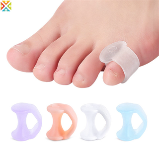 1 คู่ หลายสี แหวนหาง แยกนิ้วเท้า Hallux Valgus ซ้อนกัน ซิลิโคนเจล แยกนิ้วเท้า เครื่องมือดูแลเท้า