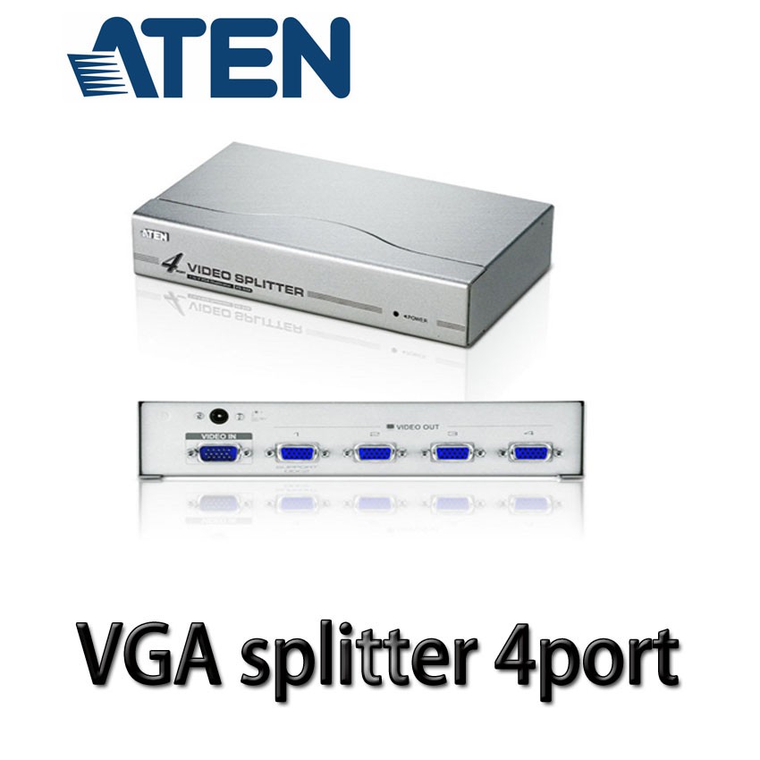 ลดราคา ATEN 4-port VGA splitter รุ่น VS94A (Silver) #สินค้าเพิ่มเติม สายต่อจอ Monitor แปรงไฟฟ้า สายpower ac สาย HDMI