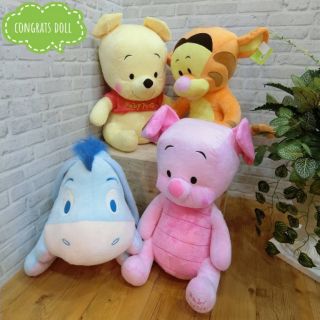 (ลิขสิทธิ์แท้ ส่งฟรี) 20 นิ้ว หมีพูห์ ทิกเกอร์ พิกเล็ต อียอร์ Pooh Tigger Piglet Eeyore เบบี้ Baby ตุ๊กตา