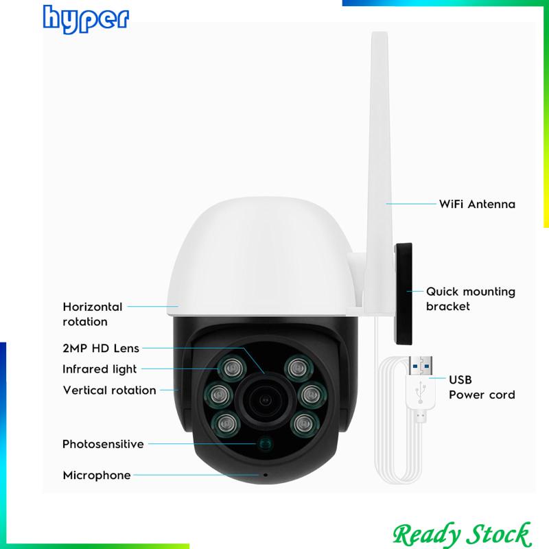 Outdoor Camera Wireless WiFi Home Surveillance Plug-Eu Weatherproof Pan Tile #8