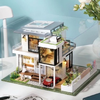 [พร้อมส่ง] สินค้าใหม่ บ้านตุ๊กตาdiy West Creek House มีฝาครอบกันฝุ่น