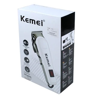 Kemei km809A ปัตตะเลี่ยนตัดผม ไร้สาย ใช้งานสะดวก แถมหวีลองที่ชาร์จในตัว ของแท้