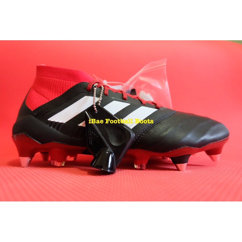 รองเท้าฟุตบอล ปุ่มเหล็ก Adidas Predator 18.1 SG หนังแท้ ตัวท็อป 7us 250jp