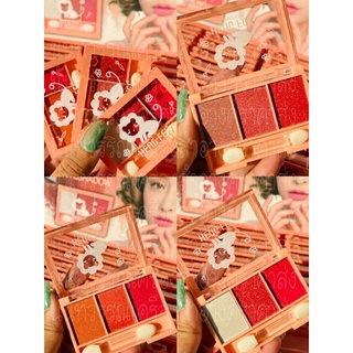 ตลับละ20บาท❌สุ่มสี❌พาเรทอายแชโดว์ 3ช่อง3สี ตลับมินิ ปุกปิก พกพาสะดวก