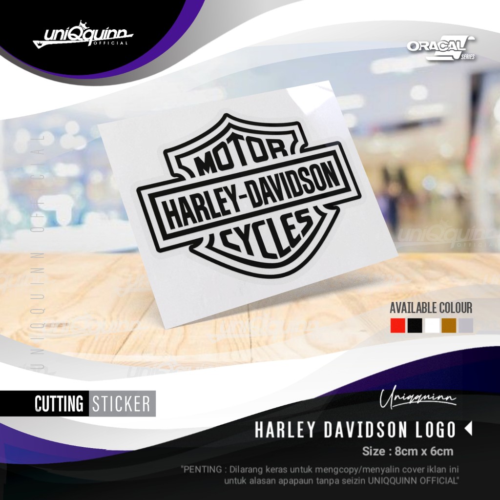 สติ๊กเกอร์ UQ Harley 004 | บนสติ๊กเกอร์ โลโก้ Harley Davidson | ตัดสติ๊กเกอร์รถยนต์รถจักรยานยนต์ Anti-bnw แบบกําหนดเอง